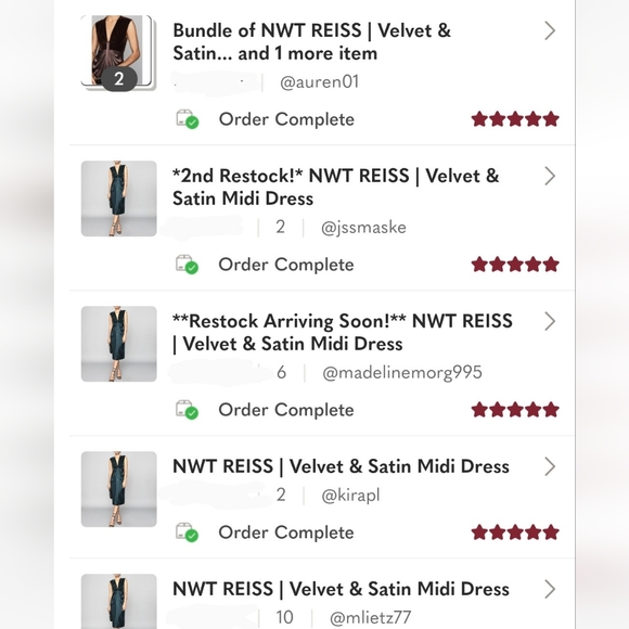 *Bestseller!* NWT REISS | Livvy Velvet & Satin Midi Dress - Picture 10 of 10